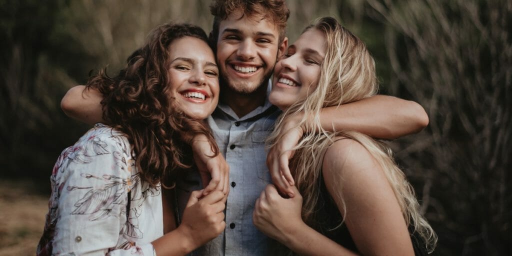 friends hugging each other
