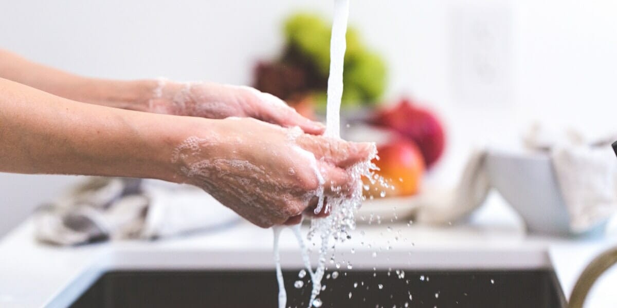 washing hands