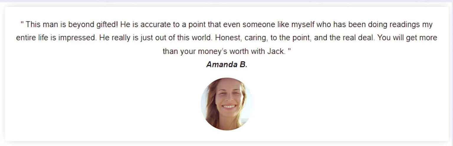Los Angeles Psychic Jack Rourke client feedback